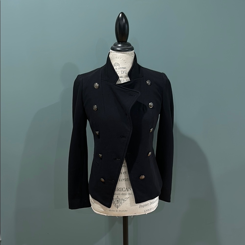 Romeo & Juliet Couture Black Tailored Cotton Blazer